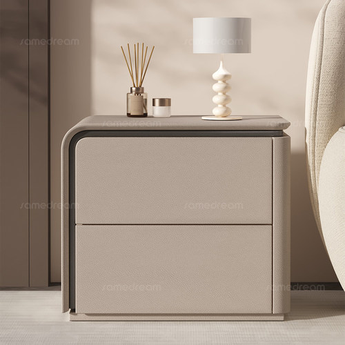 全实木床头柜家用卧室轻奢高级感