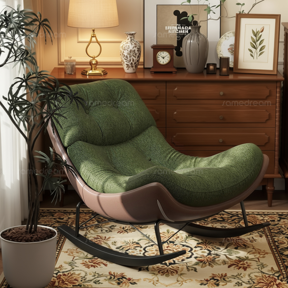 三梦轻奢懒人沙发2025新款摇椅