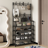 三梦衣帽架落地卧室挂衣服家用室内置物客厅衣架宿舍多功能收纳层