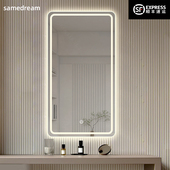 化妆台镜子化妆镜带灯壁挂卧室led发光触控屏幕化妆镜酒店智能镜