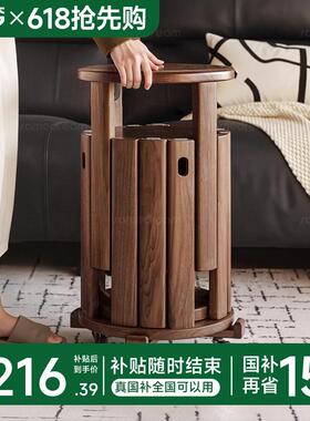 三梦实木凳子家用可叠放组合凳叠叠乐凳子备用凳餐桌凳可堆叠圆凳