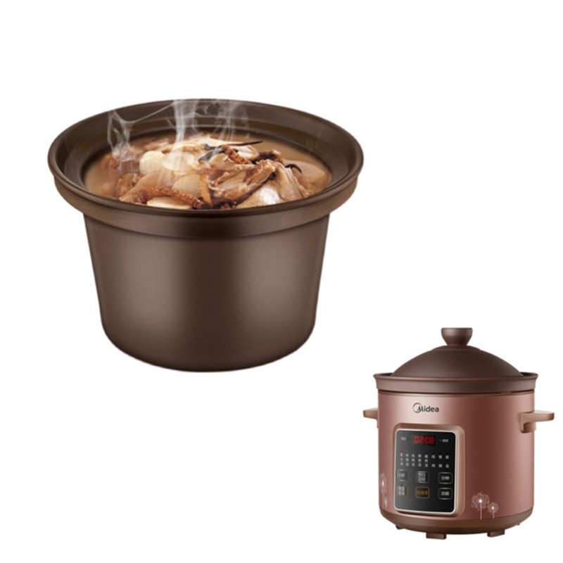 适用Midea美的4L电炖锅MD-DG40Q7-413 紫砂煲内胆盖子DG40M7-711R