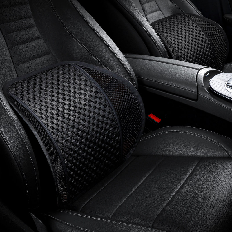 四季透气汽车腰靠垫办公室冰丝护腰按摩腰垫靠背车用座椅腰枕靠枕