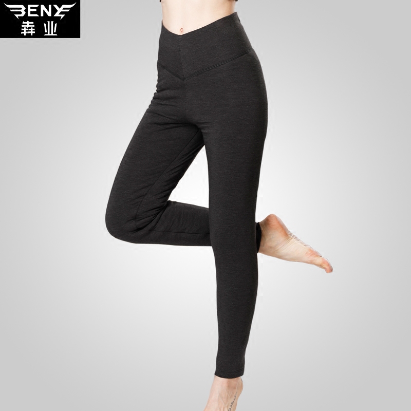 犇业女士冬季三层加厚桑蚕丝保暖裤高腰修身打底衬裤棉裤 Q9197