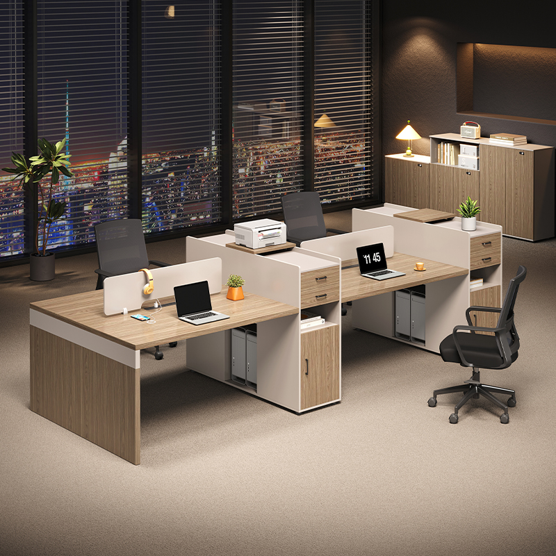 双抽屉大储物柜办公桌职员员工位