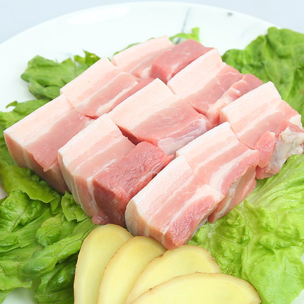 爱森 冷鲜猪肉 新鲜生猪肉 带皮五花肉块 400克/盒