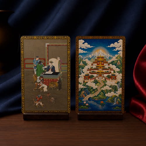 十王厅堂图汉传小卡南宋人物画图案双面满版印刷便携文创收藏卡