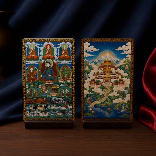 蒙古王子藏式唐卡小卡54×86mm双面满版印刷高清便携文创收藏卡