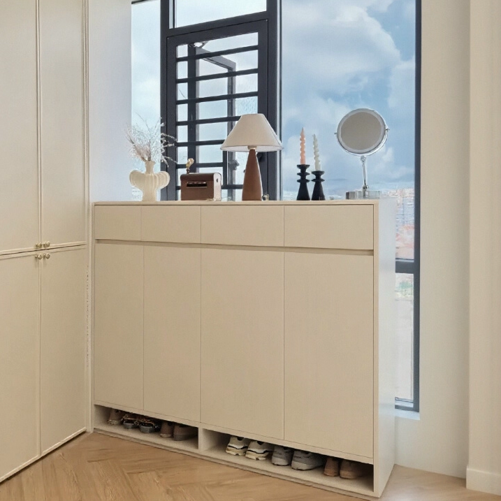 鞋柜家用门口玄关柜客厅收纳置物柜适合阳台防晒实木柜子储物柜