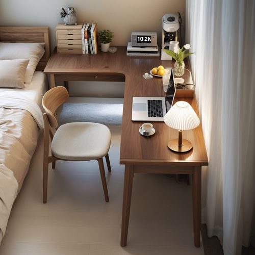 实木转角书桌卧室电脑桌拐角桌小户型学生学习桌家用工作台桌L型