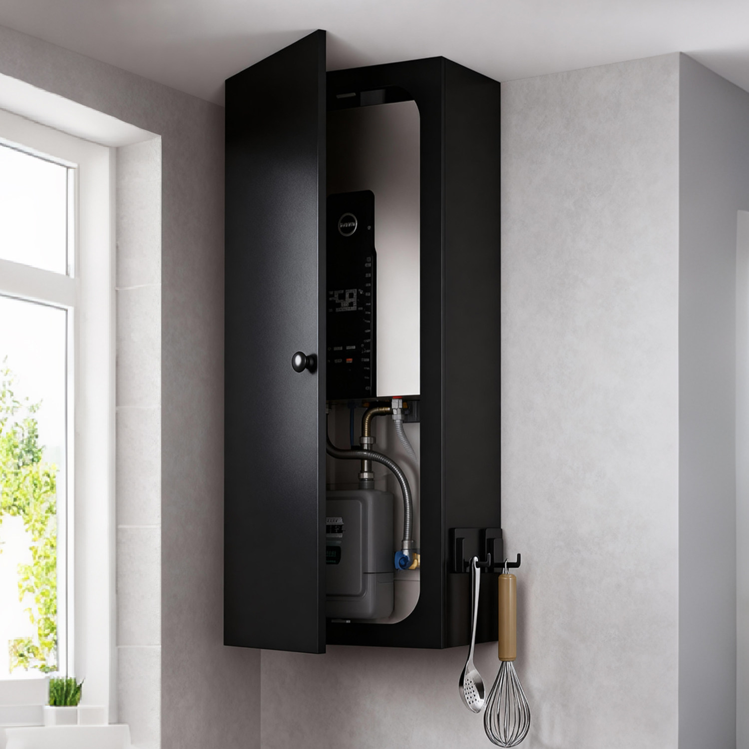 隐序太阳能热水器遮丑柜开门式遮挡罩燃气管道装饰厨房磁吸置物架,住宅家具,遮挡箱/钥匙盒,淘宝优惠券,粉丝福利购,淘宝优惠卷