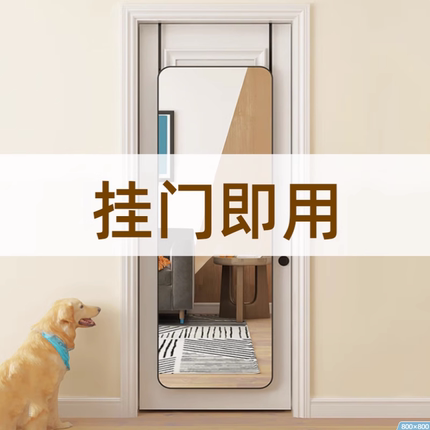 全身穿衣镜贴墙自粘壁挂化妆镜挂门镜子家用挂墙试衣镜卧室门后镜