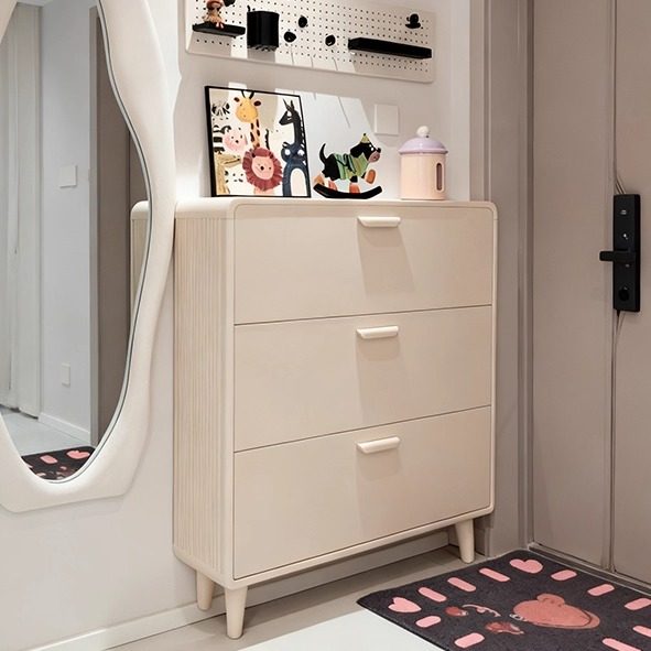 入户鞋柜一体靠墙超薄家用门口2025爆款奶油风走廊玄关翻斗窄鞋架,住宅家具,鞋柜,淘宝优惠券,粉丝福利购,淘宝优惠卷