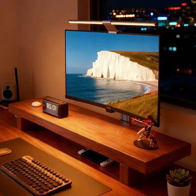 【巨厚50cm】实木电脑桌增高架子