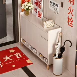 室外鞋柜家用门口实木楼道收纳柜一体靠墙热销榜放在门外面的鞋架