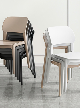 餐椅简约现代网红凳子北欧餐桌椅塑料椅子家用加厚靠背椅舒适简易