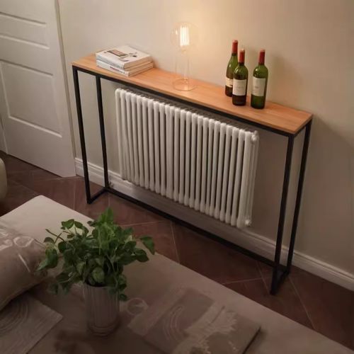 暖气片置物架客厅窄长条收纳桌子