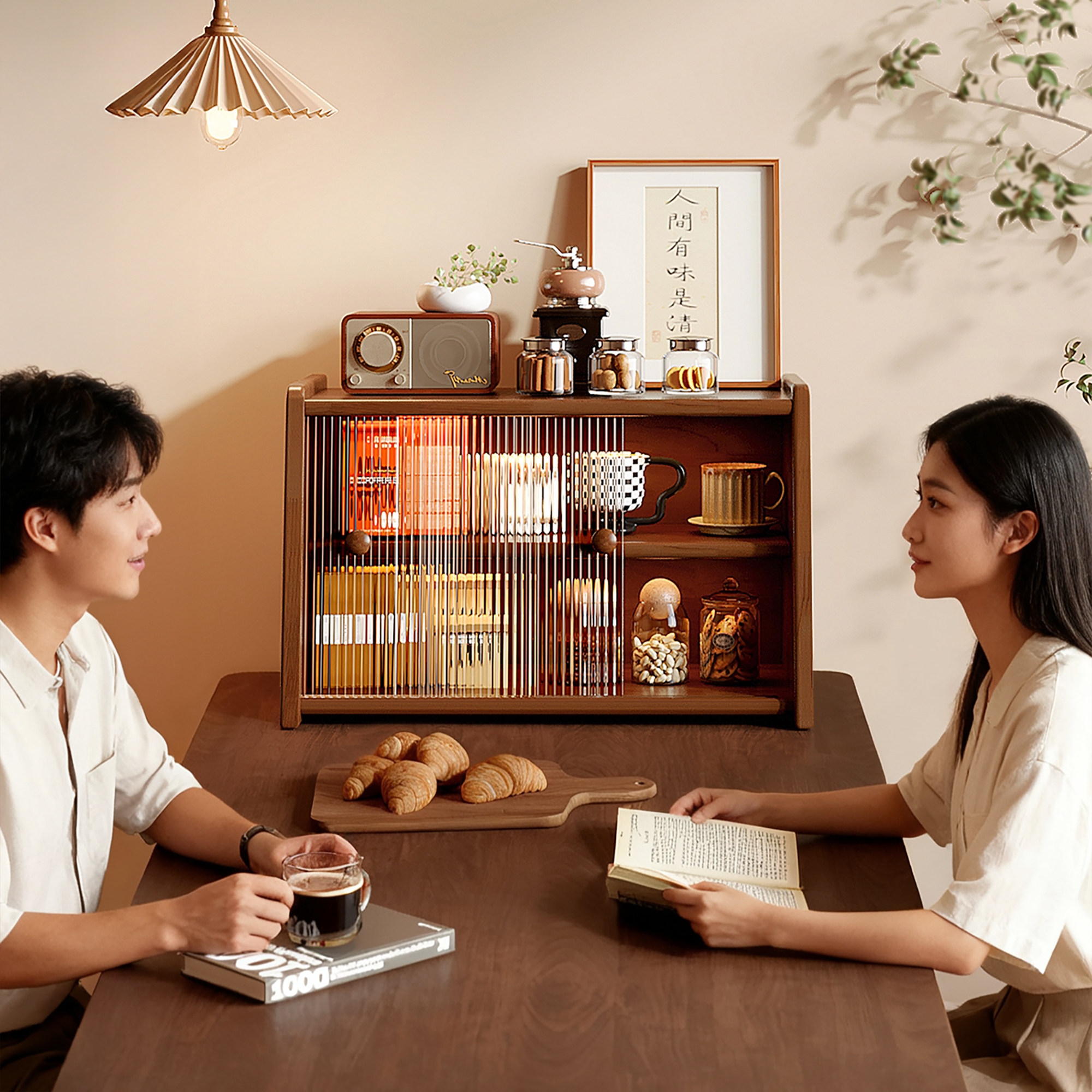 实木桌面置物架防尘杯子收纳架餐桌台面收纳柜咖啡杯架桌上储物柜,住宅家具,搁板/置物架/家用陈列架,淘宝优惠券,粉丝福利购,淘宝优惠卷