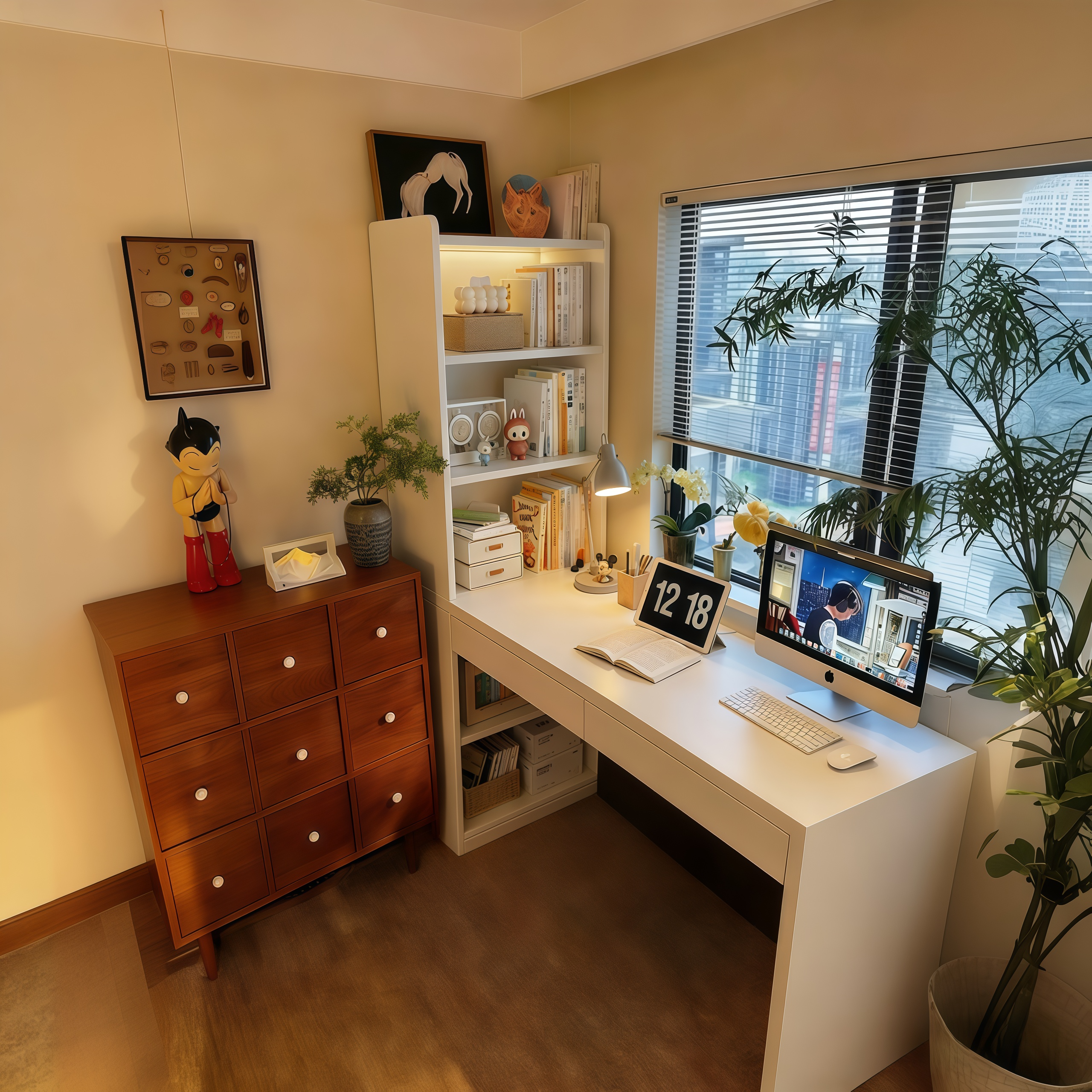 转角书桌书架书柜一体家用工作台写字桌小户型卧室电脑成人办公桌,住宅家具,电脑桌,淘宝优惠券,粉丝福利购,淘宝优惠卷