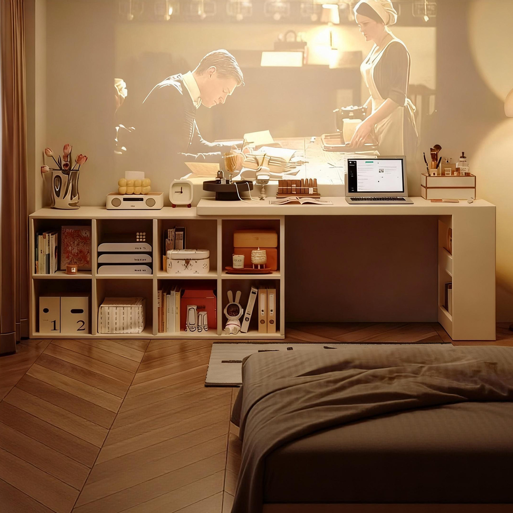 卧室床尾置物架格子柜八格柜多层收纳架靠墙落地伸缩梳妆书桌书架,住宅家具,搁板/置物架/家用陈列架,淘宝优惠券,粉丝福利购,淘宝优惠卷