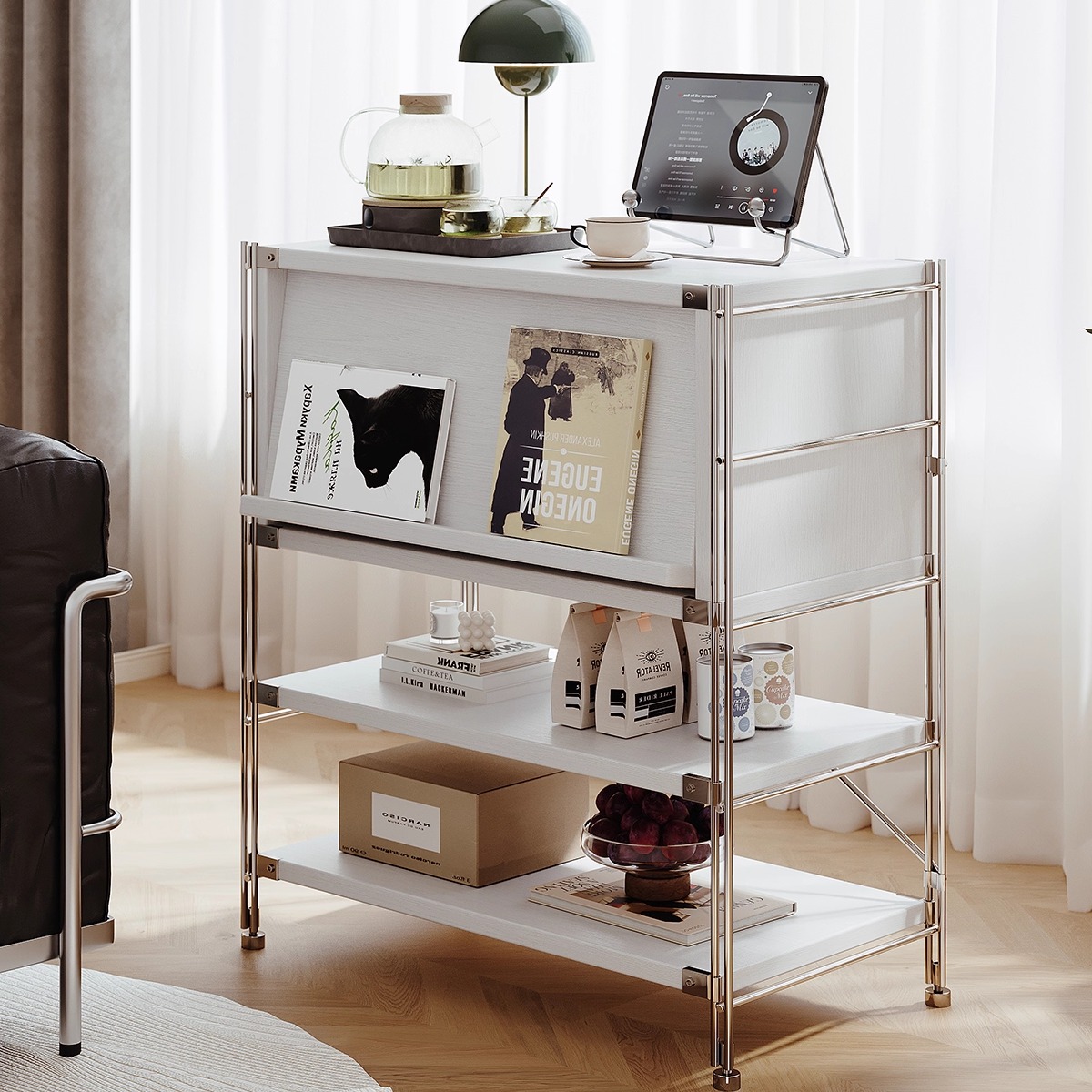 包豪斯杂志唱片柜书架置物架落地