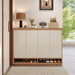 柜家用门口入户收纳一体靠墙2025新款 鞋 室内进门实木玄关储物柜