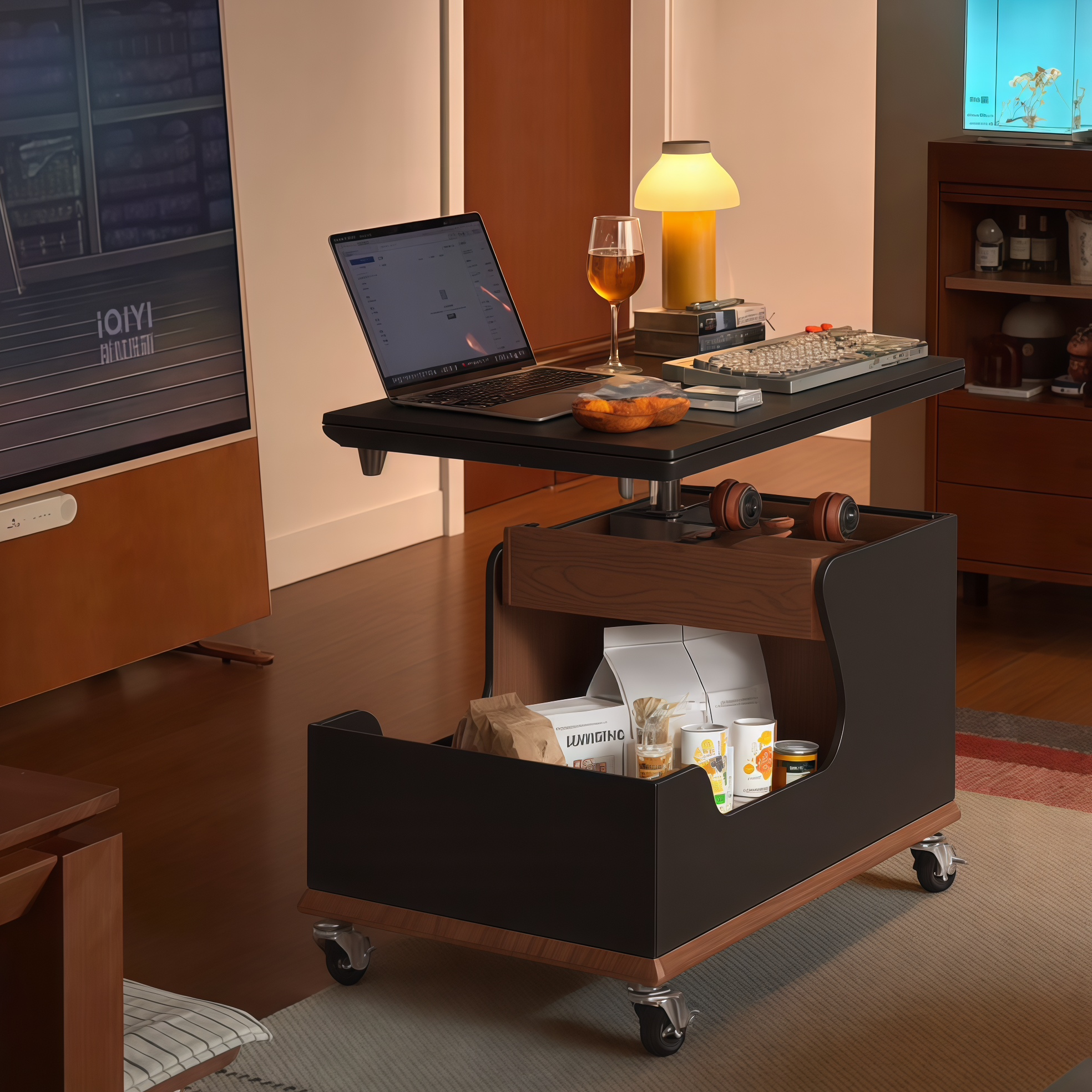 沙发边几客厅家用实木边柜可升降茶几小户型包豪斯中古移动小推车,住宅家具,角几/边几,淘宝优惠券,粉丝福利购,淘宝优惠卷