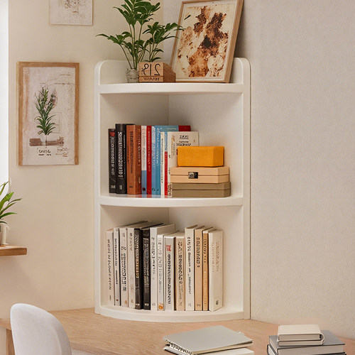 实木桌面转角置物架！不占地方