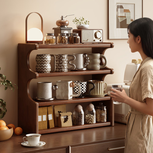 全橡胶木-特别好看的水杯茶杯架