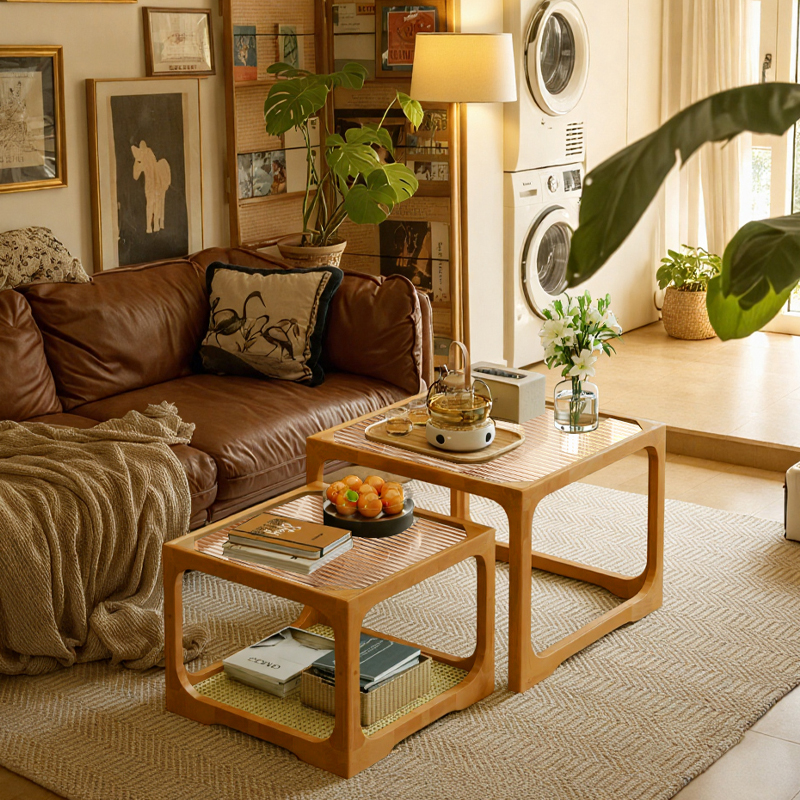 【源氏同款】小户型茶几方形边几