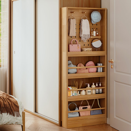 实木洞洞板衣柜侧面收纳置物架