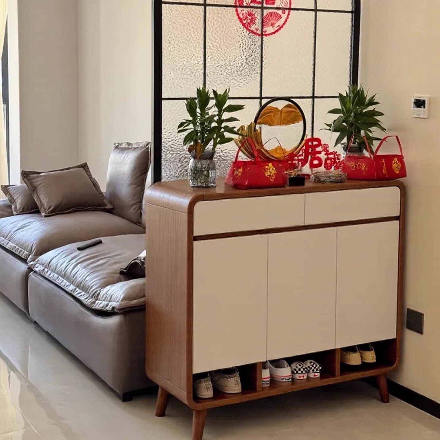 爆款实木鞋柜送货到家十年质保