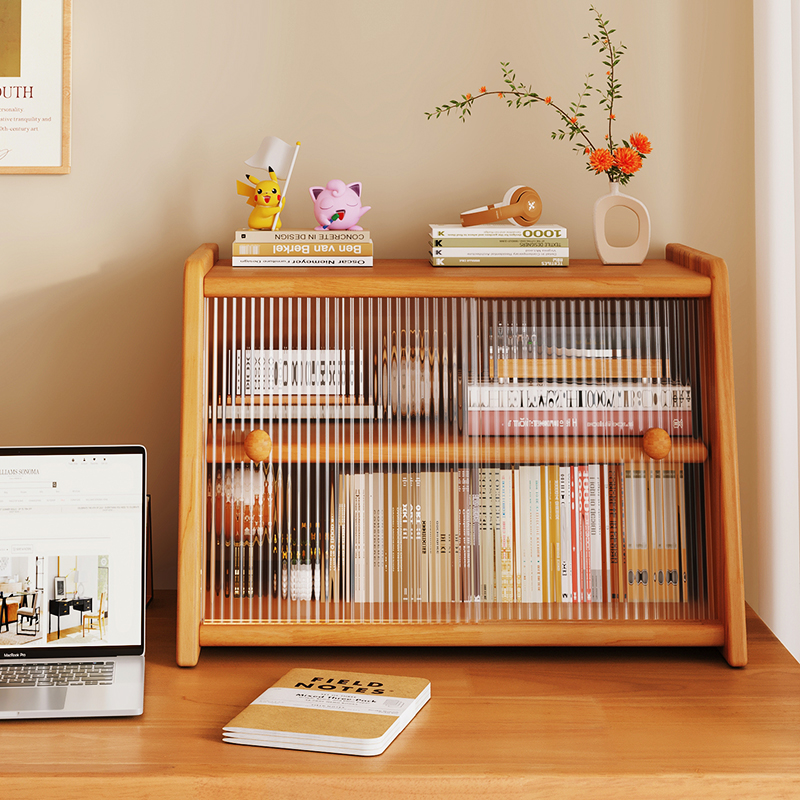 【加厚实木】桌面书架书桌上收纳