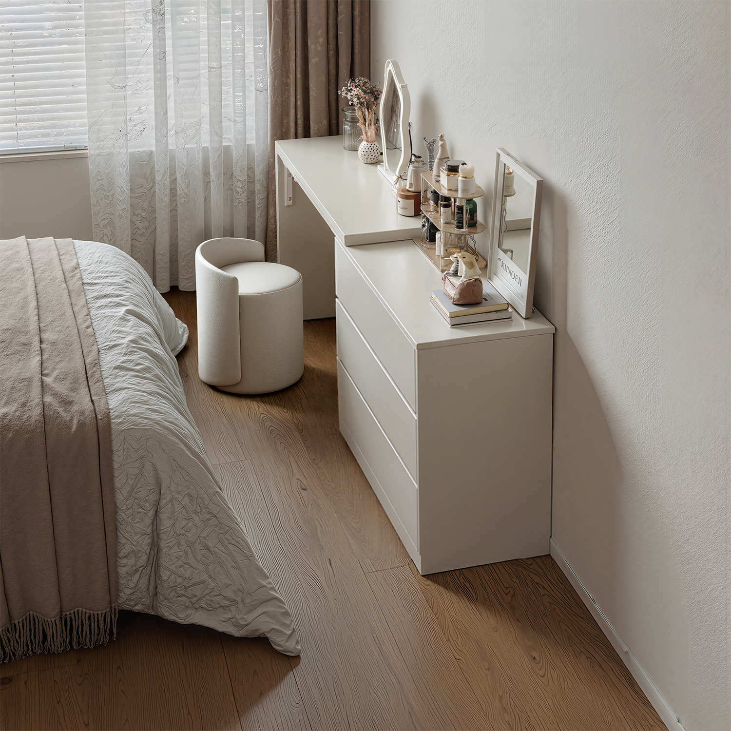 超薄斗柜梳妆台30cm极窄床尾柜