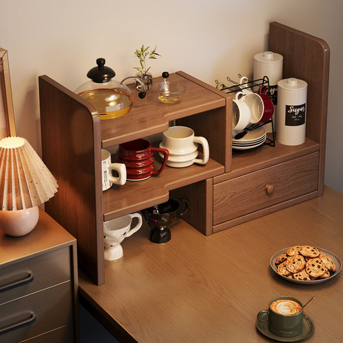 实木置物架自由伸缩加转角