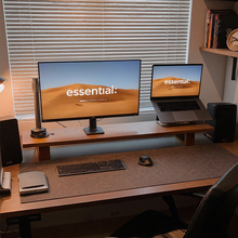 实木台式电脑显示器增高架家用办公桌置物架桌面收纳架笔记本支架