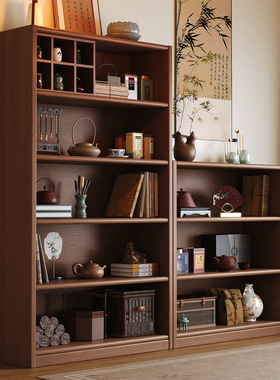 博古架实木中式茶具柜置物架客厅茶叶收纳茶柜展示柜子多宝阁书柜