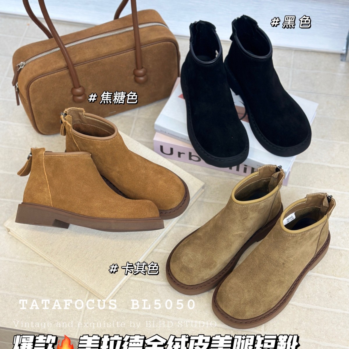 复古磨砂真皮马丁靴女平底春秋单马丁靴