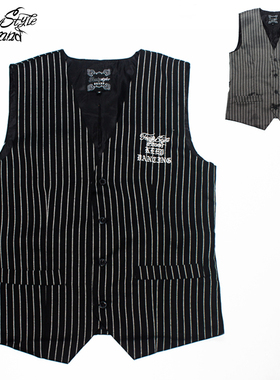 FunkyStyle街舞西海岸Popping 比赛演出队服条纹西装马甲Locking