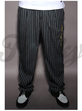 FunkyStyle经典POPPING街舞比赛演出条纹西裤裤子LOCKING