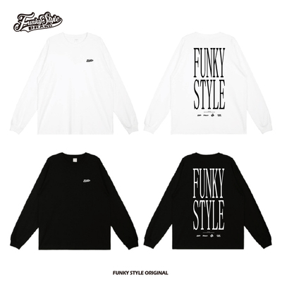 FUNKYSTYLE秋冬百搭美式潮牌街头基础款男女宽松纯棉长袖T恤体恤