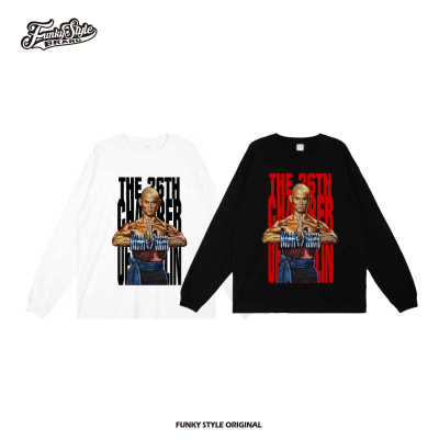 FUNKYSTYLE原创潮恶搞系列36房嘻哈bboy街头圆领长袖宽松男女同款