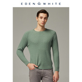 圣雪绒2019秋冬新品 圆领撞色运动风休闲针织衫 羊绒衫 男士