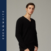 针织衫 圣雪绒22秋冬新款 长袖 简约基础款 男V领纯色羊绒衫