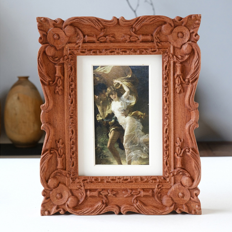 欧式油画框柚木浮雕大师级手工