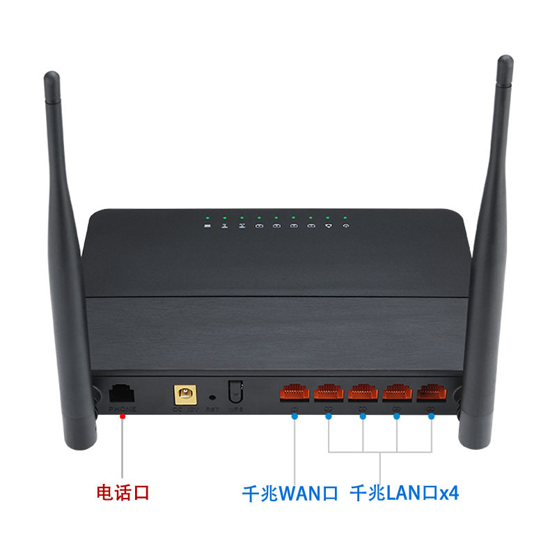 千兆网口FXS网关SIP协议ATA路由器WiFi双频无线支持HNAT高速T.38 T.30传真模拟电话适配器ATA分机Pots