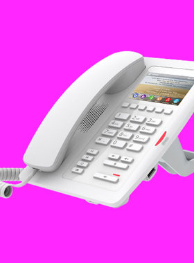 白色IP电话机网络电话机座机彩屏6个速拨键五星级酒店宾馆客房商务老板局域网呼叫秘书SIP服务器IPPBX交换机