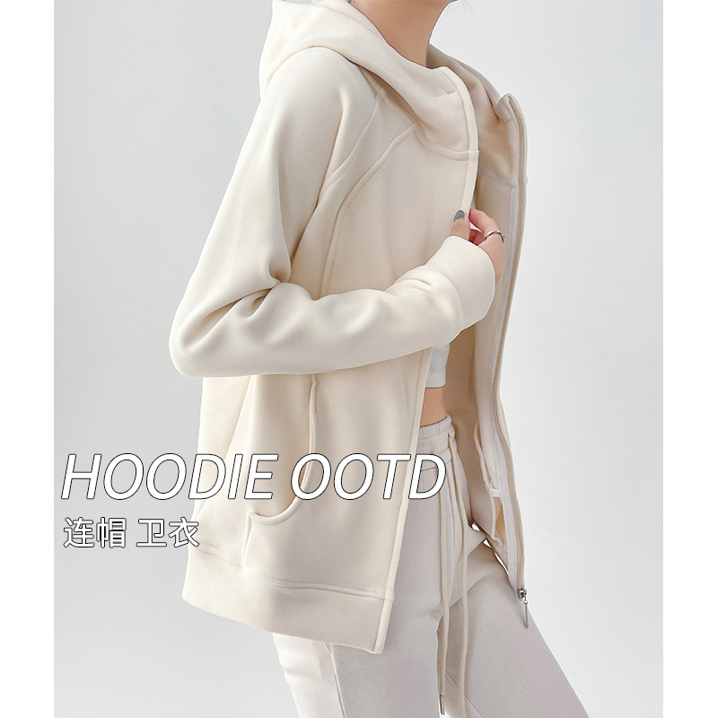 2024新款加绒款连帽卫衣外套
