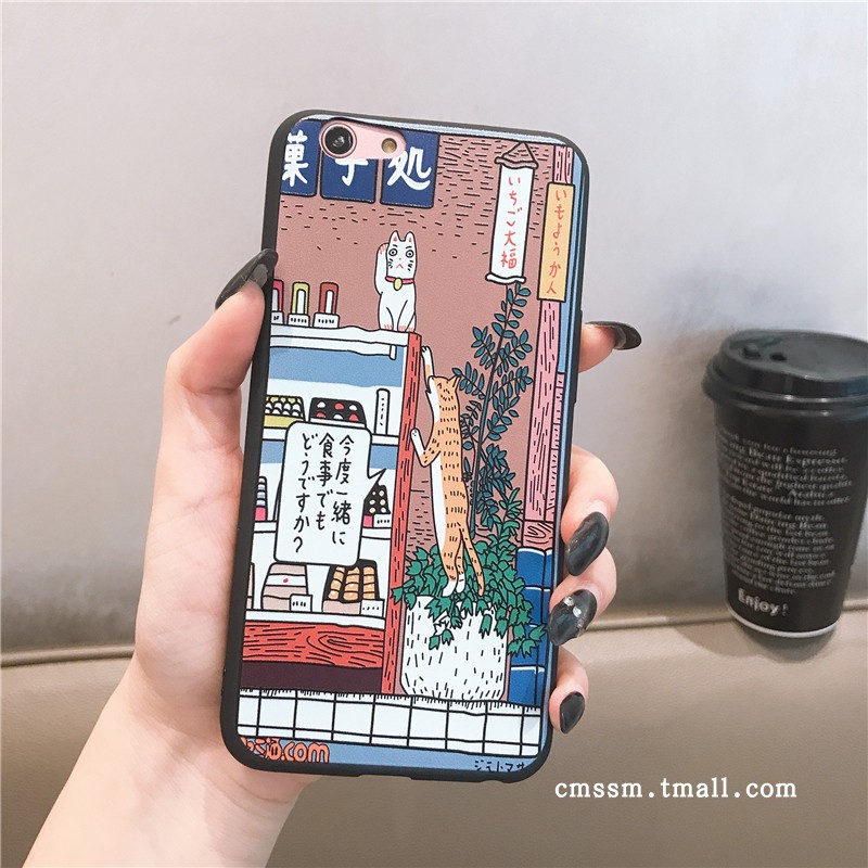 日系可爱猫咪OPPOA59S手机壳OPPOR15X女款a57t磨砂软壳a1a83限时秒杀