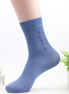 10双装男士夏季超薄中筒冰丝防臭吸汗透气珍珠绒丝袜薄款袜子男袜